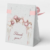 Ballotins Ballons et lanternes bordeaux et blancs sur gris (Arrière)