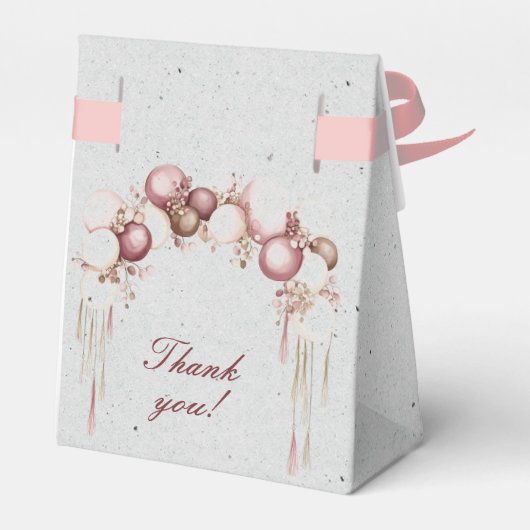 Ballotins Ballons et lanternes bordeaux et blancs sur gris (Arrière)