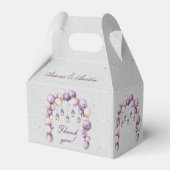 Ballotins Ballons et lanternes violets et blancs sur gris (Verso)