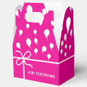 Ballotins Ballons Et Rubans De Partie Rose Chaud Sur Mesure (Ouvrir)