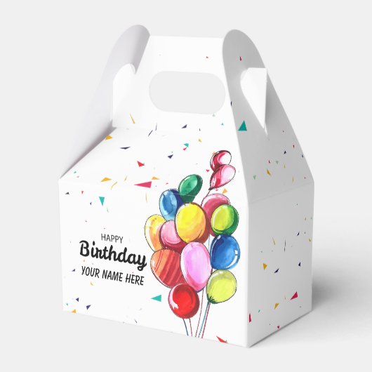 Ballotins Ballons mignons Anniversaire N'importe quel nom (Verso)