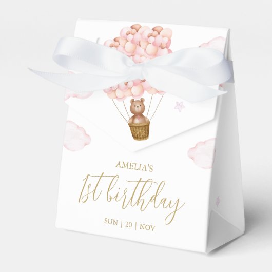 Ballotins Ballons roses Teddy Bear Anniversaire (Verso)