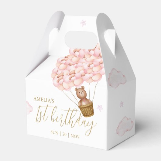 Ballotins Ballons roses Teddy Bear Anniversaire (Verso)