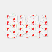 Ballotins Ballons rouges avec motif confetti coloré (Déplié)