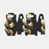 Ballotins Balloon Noir Or Chic Merci Anniversaire (Déplié)