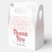 Ballotins Balloon rose fille Texte Confetti Merci (Ouvert)