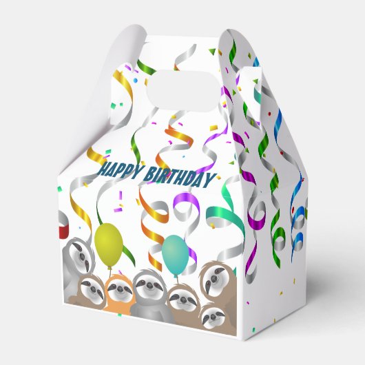 Ballotins Balloons Confetti Partie Sloth Streamers (Arrière)