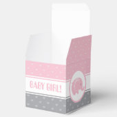 Ballotins Ballotin baby shower avec éléphant 2" x 2" - Fille (Ouvert)