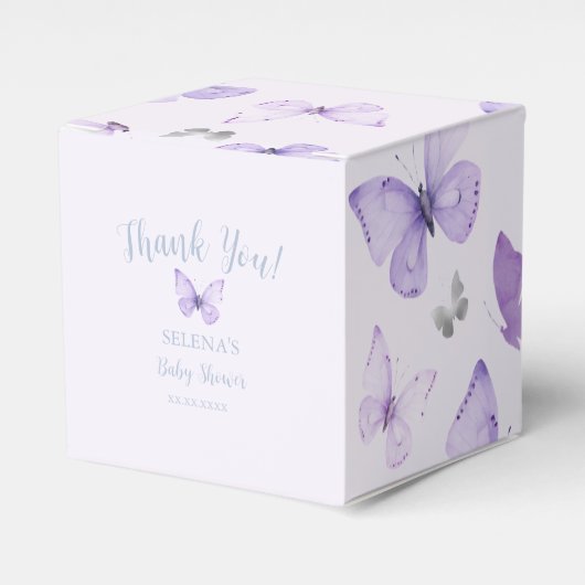 Ballotins Ballotin Baby shower papillon violet (Verso)