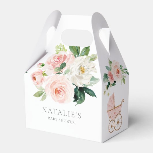 Ballotins Ballotin Baby shower rose floral fille (Verso)