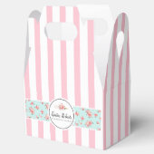 Ballotins Ballotin boulangerie & fleurs & rayures roses (Ouvert)