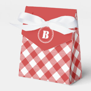 Ballotins Ballotin Checkered de motif de guingan rouge