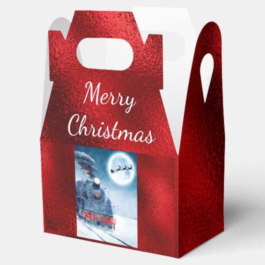 Ballotins Ballotin classique Père Noël Train Red Foil (Ouvert)