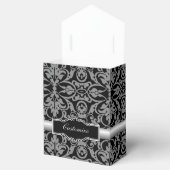 Ballotins Ballotin Damas noir et argent personnalisé (Ouvert)