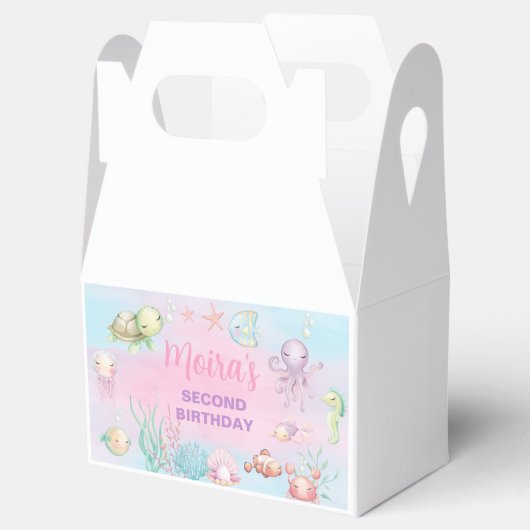 Ballotins Ballotin d'anniversaire Pastel sea life fille d'an (Ouvert)