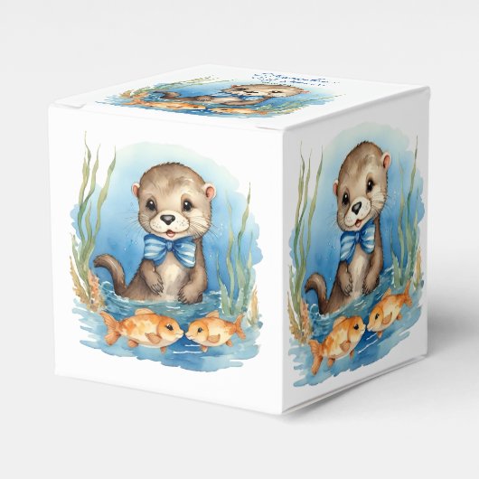 Ballotins Ballotin de Baby shower Baby Otter Boy (Verso)