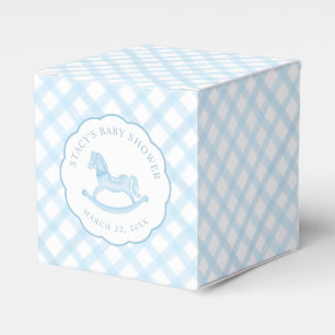 Ballotins Ballotin de Baby shower bleu En vichy pour garçon