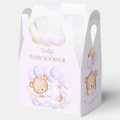 Ballotins Ballotin de Baby shower d'ours pourpre fille (Ouvert)