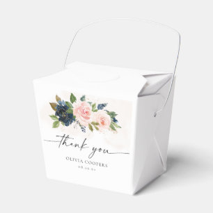 Ballotins Ballotin de Baby shower floral bleu et bleu marine