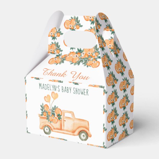 Ballotins Ballotin de Baby shower Little Cutie Orange (Verso)