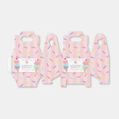 Ballotins Ballotin de Baby shower parsemé de crème glacée (Déplié)