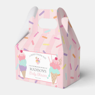 Ballotins Ballotin de Baby shower parsemé de crème glacée