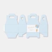 Ballotins Ballotin de Baby shower Teddy Bear Blue Tan Balloo (Déplié)