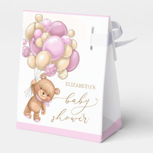 Ballotins Ballotin de Baby shower Teddy Bear Pink Ballots