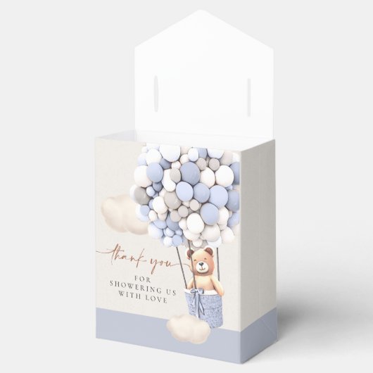 Ballotins Ballotin de ballons d'ours d'argent bleu (Ouvert)