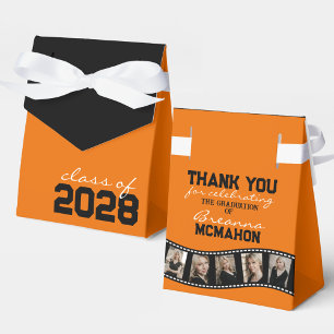 Ballotins Ballotin de bande de film Orange & Black Photo Col