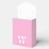 Ballotins Ballotin de bandes Pois rose Monogramme (Ouvert)