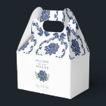 Ballotins Ballotin de bienvenue de Navy Mariage damassé<br><div class="desc">Ballotin mariage damassé. Marine. Floral.</div>