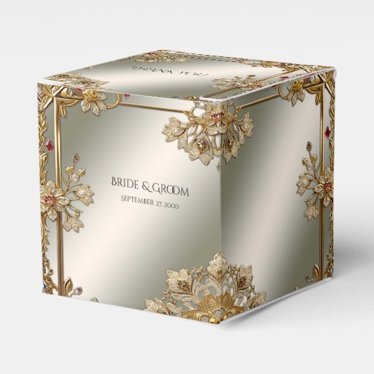 Ballotins Ballotin de cadre Floral Orné Or (Verso)