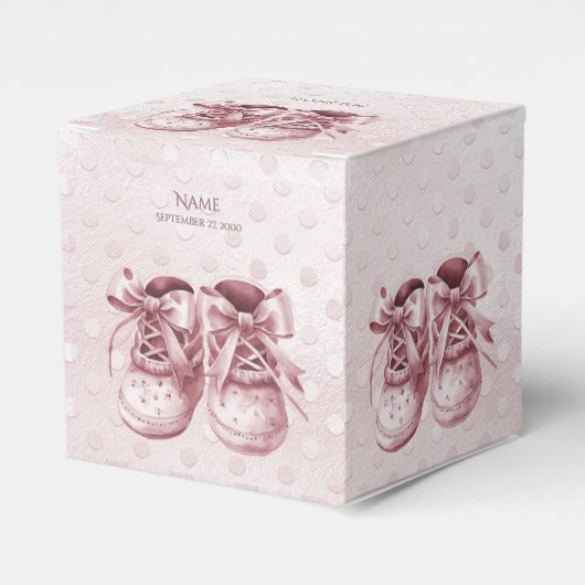 Ballotins Ballotin de chaussures pour bébés roses (Verso)