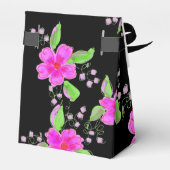 Ballotins Ballotin De Chocolat Rose Plutôt Flowé En Noir (Arrière)