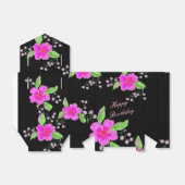 Ballotins Ballotin De Chocolat Rose Plutôt Flowé En Noir (Déplié)