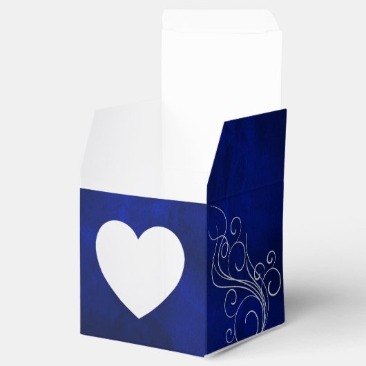 Ballotins Ballotin de coeur Royal Blue Silver (Ouvert)