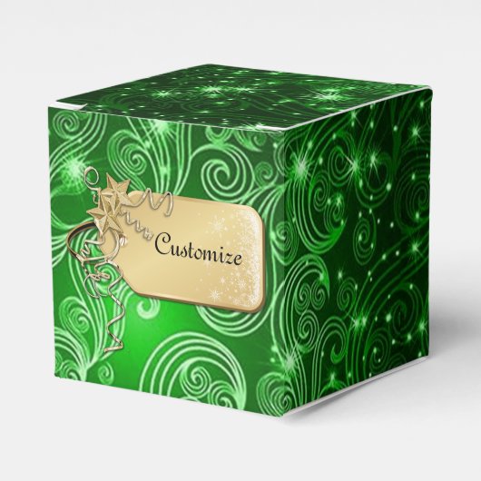 Ballotins Ballotin de Cube Céleste Vert Étoiles & Étoiles (Verso)