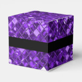 Ballotins Ballotin de cube Motif de mosaïque violet mousseux (Arrière)