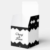 Ballotins Ballotin de design Zig Zags noir et blanc (Ouvert)