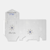 Ballotins Ballotin de douche nuptiale Silver Royal Blue (Déplié)