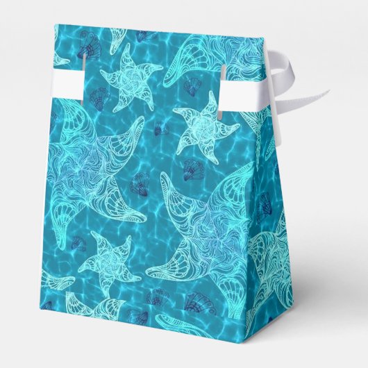 Ballotins Ballotin de la tente Motif Aqua Blue Starfish (Arrière)