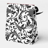 Ballotins Ballotin de Mariage damassé rouge noir blanc (Arrière)