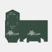Ballotins ballotin de mariage d'hiver Silver vert (Déplié)