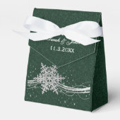 Ballotins ballotin de mariage d'hiver Silver vert (Verso)