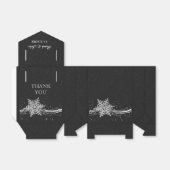 Ballotins ballotin de mariage hivernal noir Silver Snowflake (Déplié)