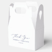 Ballotins Ballotin de Merci de calligraphie bleu délicat (Ouvert)