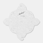 Ballotins Ballotin de Merci de Mariage blanc chic (Déplié)