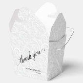 Ballotins Ballotin de Merci de Mariage blanc chic (Ouvert)