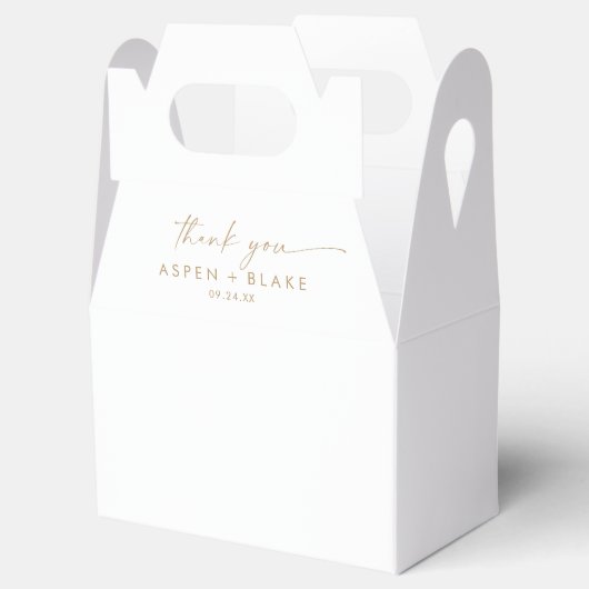 Ballotins Ballotin de Merci de script or moderne (Ouvert)